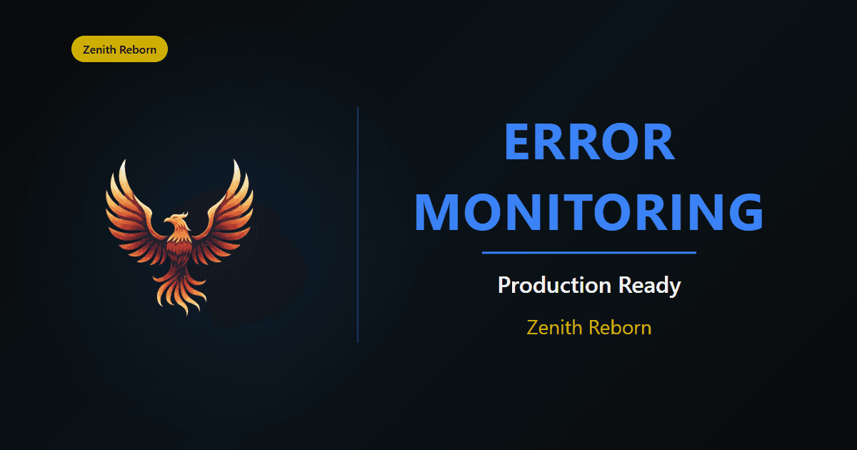 Adding Professional Error Monitoring to Zenith Reborn